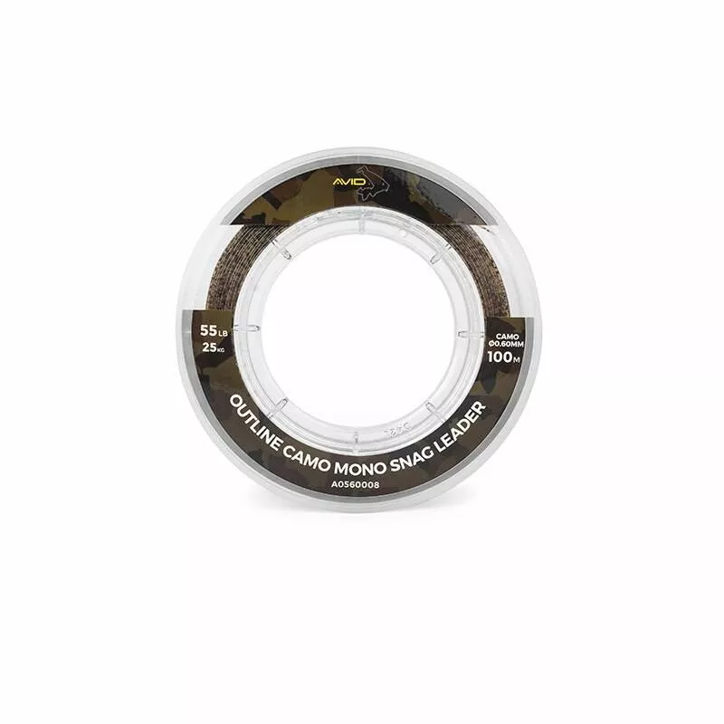 Avid Carp Avid Outline Camo Mono Snag Leader 100m 3 Avid Carp Avid Outline Camo Mono Snag Leader 100m